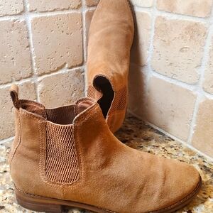 Toms Brown Suede Casual Suede Leather Ankle Boots Size 6.5